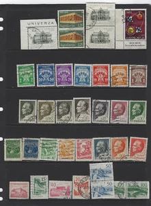 JUGOSLAVIA VINTAGE STAMP COLLECTION 90 USED EUROPA DOG HORSE RED CROSS GEN TITO - Picture 1 of 3