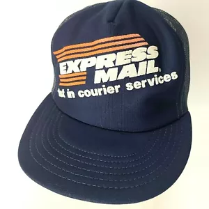 Express Mail Vtg Trucker Snapback Baseball Retro Cap Hat Courier Service Mesh - Picture 1 of 10