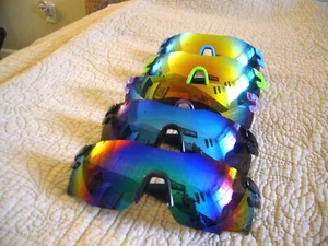 Men's Sunglasses Big 1-Piece Shield 1/2 Rim Mirrored Women's Sunglasses 5234RV - Picture 1 of 16