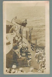 TIEMPO DE ESPERA? USS GENERAL LEROY RPPC TRIPULACIÓN PRUEBA BOTES SALVAVIDAS? c. Años 40 ¡Escaso!! - Imagen 1 de 2