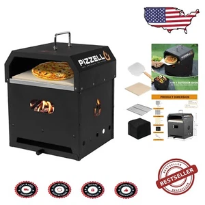Versatile 12” Wood Fired Outdoor Pizza Oven with Accessories for Perfect Pies - Picture 1 of 10