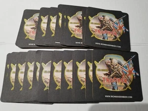 RARE Iron Maiden Trooper Premium British Beer Board Drink Coasters LOT OF 25 - Bild 1 von 8