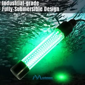 12V Submersible Fishing Light Green LED 99000000LM Night Crappie Shad Squid Lamp - Picture 1 of 14