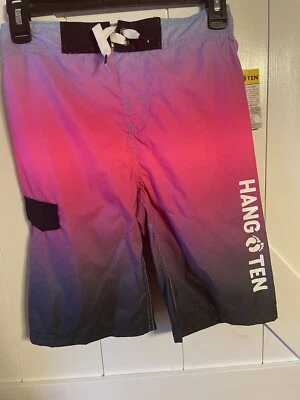 Shorts de tabuleiro Hang Ten Big Boys, médio (10-12) multicolorido NOVO COM ETIQUETAS - Imagem 1 de 4