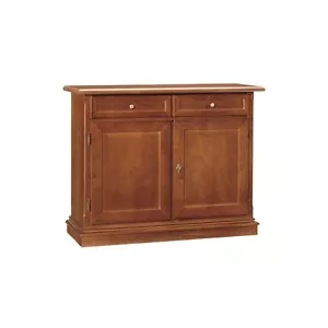 Cupboard Sideboard Art Povera 2 Doors 2 Drawers Walnut Dark New Classic - Picture 1 of 7