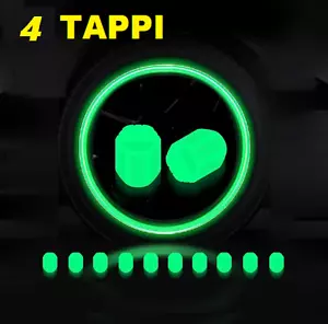 TAPPI RUOTA LUMINOSI COPRI VALVOLA SHRADER GIALLO FLUO MOTO AUTO FLUORESCENTI - Bild 1 von 10