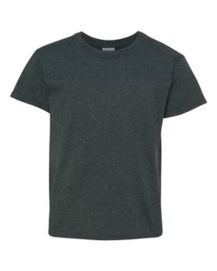 Gildan Youth Heavy Cotton Tee Crew Round Neck Plain Solid T-Shirt 5000B - Picture 1 of 44