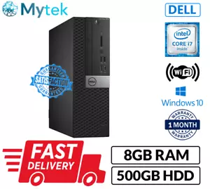 Dell Optiplex 7050 SFF Intel i7 6th Gen@3.40 8GB 500GB WiFi B/tooth USB C HDMI - Picture 1 of 1