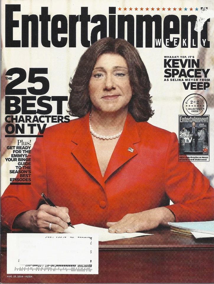 Kevin Spacey Entertainment Weekly Aug 2014 Julia Louis Dreyfus The Giver Emmy - Image 1 of 1