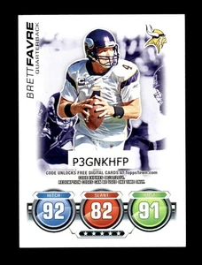 2010 Topps Attax #NNO Brett Favre Code Cards - Imagen 1 de 2