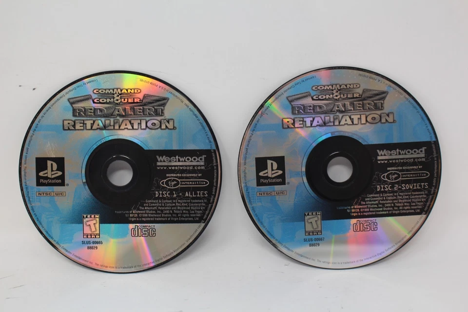 Command & Conquer Red Alert Retaliation Sony Playstation 1 PS1 Discs Only - Image 1 of 1