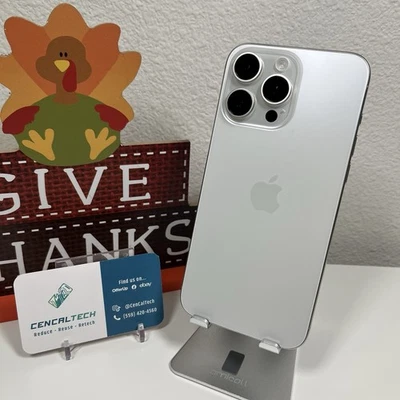 iPhone 15 Pro Max 256gb At&t and Cricket Carrier 86% 🔋 Health A Grade - Image 1 of 4