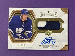2019-20 UD THE CUP AUSTON MATTHEWS SPLENDOR PATCH AUTO /36 TORONTO MAPLE LEADS - Picture 1 of 4