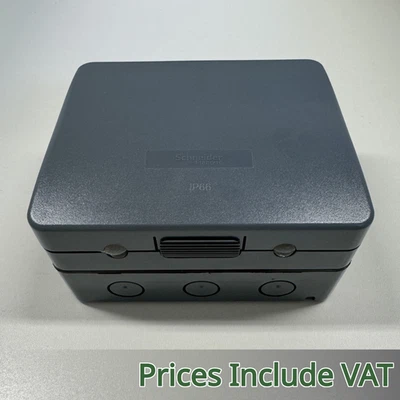 New SCHNEIDER Exclusive Weatherproof GWPIU3060 IP66 2-Gangs 13Amp Socket Grey