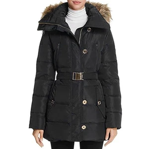 MICHAEL Michael Kors Women's Mid-Length Down Coat with Zip-Out Hood - Picture 1 of 4