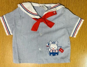 VTG Kid’s Pata Cake Red White Blue Bunny Themed Sailor Shirt - 24 Months - Picture 1 of 2