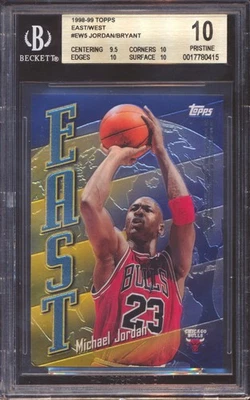 1998-99 Topps Michael Jordan Kobe Bryant #W5 East West BGS 10! Foto 1 de 2