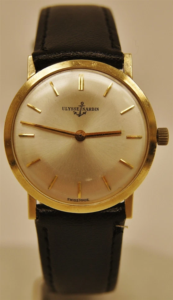Reloj de cuerda manual Ulysse Nardin vintage tono plata esfera 31 mm relleno de oro  Foto 1 de 4