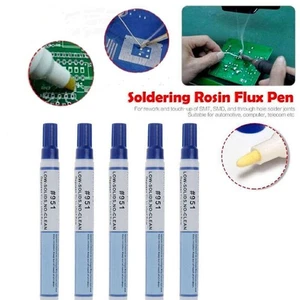 Pluma de soldadura 951 sin limpieza 2 piezas baja en sólidos pluma de colofonia sin limpieza placa de PCB - Imagen 1 de 10