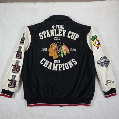 NHL Chicago Blackhawks 2010 Varsity Jacket 4-Time Stanley Cup Champions Limited - Image 1 of 4
