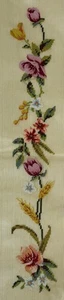 Preworked MIXED FLOWERS Bell Pull Table Runner Needlepoint Canvas 4x 25.25" 1046 - Picture 1 of 5