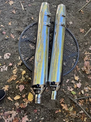 OEM HARLEY DAVIDSON 65538-95A & 65539-95A Touring Exhaust Pipes Local P/U READ - Image 1 of 4