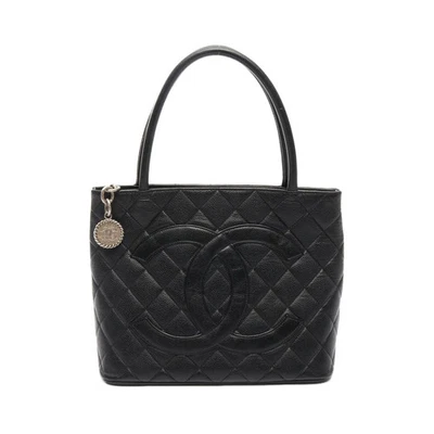 Bolso de Mano Chanel Reedición Cuero Caviar Negro Plata Herrajes #RC1971 Foto 1 de 4