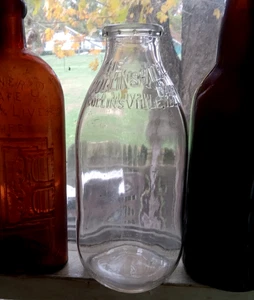 BOTELLA DE LECHE THE COLLINSVILLE DAIRY COLLINSVILLE, ILL SQUARE QUART - Imagen 1 de 7