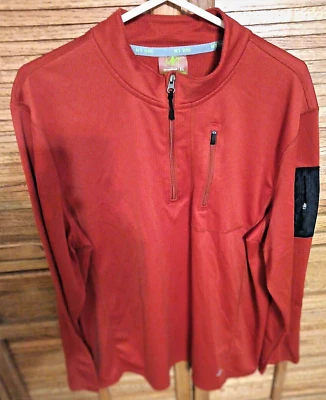 Pulôver masculino Nordick Track XL moletom manga longa camisa 1/4 zíper vermelho - Imagem 1 de 4