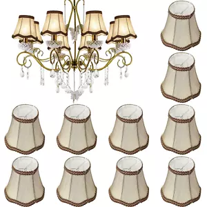 10 Pcs Shades for Chandeliers European Small Lamp Shade Chandelier Clip on Fa... - Picture 1 of 7