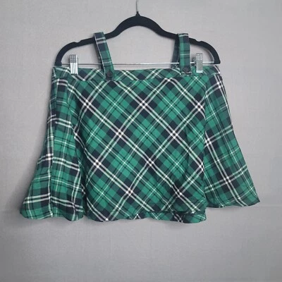Falda a cuadros verde Royal Bones para mujer correas con tirantes gótico punk talla XL NUEVA CON ETIQUETAS Foto 1 de 4