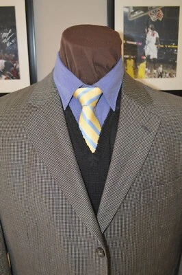 Jaqueta blazer masculina Jack Victor 3btn cinza oliva lã tweed casaco esportivo tamanho 46Long - Imagem 1 de 4