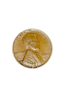 1945 Lincoln Wheat Penny (Struck Through Object Error) - Picture 1 of 2