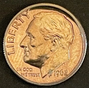 1962 P Roosevelt Dime Proof - Toned With Great Detail - Picture 1 of 2