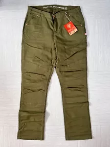 Pantalone donna a coda di rondine verde alga vai al lavoro cotone elasticizzato taglia 16/32 nuovo con etichetta - Foto 1 di 6