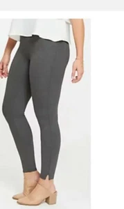 Spanx Leggins Ponte Ankle Length Womens XS Charcoal Gray Heather Pants NWT - Picture 1 of 4