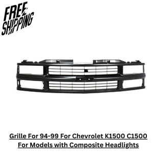 Grille For 94-99 For Chevrolet K1500 C1500 For Models with Composite Headlights