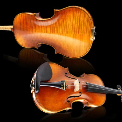 4/4 Violin with Tiger-striped Maple Wood High-quality Ebony Fittings and A Case - Image 1 of 4