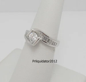 1CT Natural Diamond Solitaire Engagement Anniversary Wedding Ring 14K White Gold - Picture 1 of 13