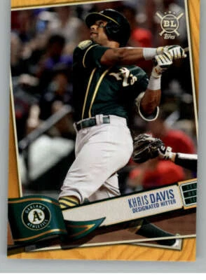 2019 Topps Big League Gold #312 Khris Davis Oakland Athletics - Image 1 of 2