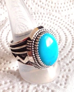 Anello schiarente Denetdale turchese bellezza addormentata argento sterling 0003 - Foto 1 di 4