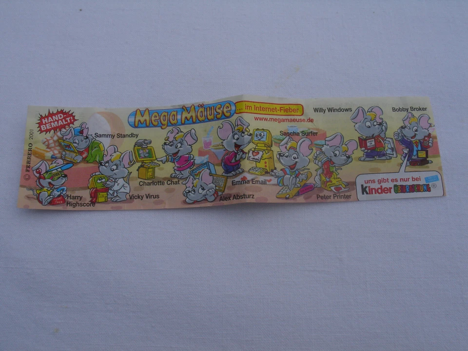 Ü Ei # Mega Mäuse # Beipackzettel # 2001 # Überraschungsei Ferrero  - Bild 1 von 1