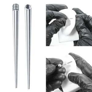 2pc Surgical Steel Puncture Guide Needle 1.2mm & 1.6mm Thread Body Piercing Tool - Picture 1 of 10