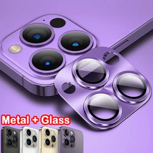 Metal Camera Lens Protector For iPhone 16 15 14 13 12 11 Pro Max Tempered Glass - Picture 1 of 21