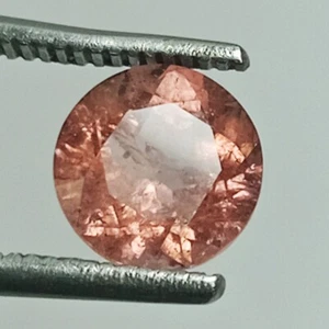 7MM 1.57Cts MARVELOUS NATURAL PATPARACHA COLOR TOURMALINE ROUND GEMSTONES-M58 - Picture 1 of 5