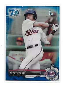 2017 BOWMAN DRAFT CROMO BLU RIFRATTORE BRENT ROOKER #BDC122 A'S #152/200 - Foto 1 di 2