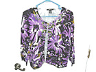 STYLE & CO. Womens Long Sleeve Sweater Floral Gems  Size Large