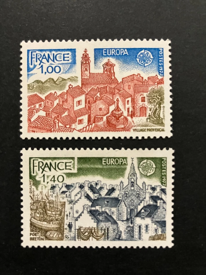 France 1977 - Europa, architecture stamps set MNH - Image 1 of 1