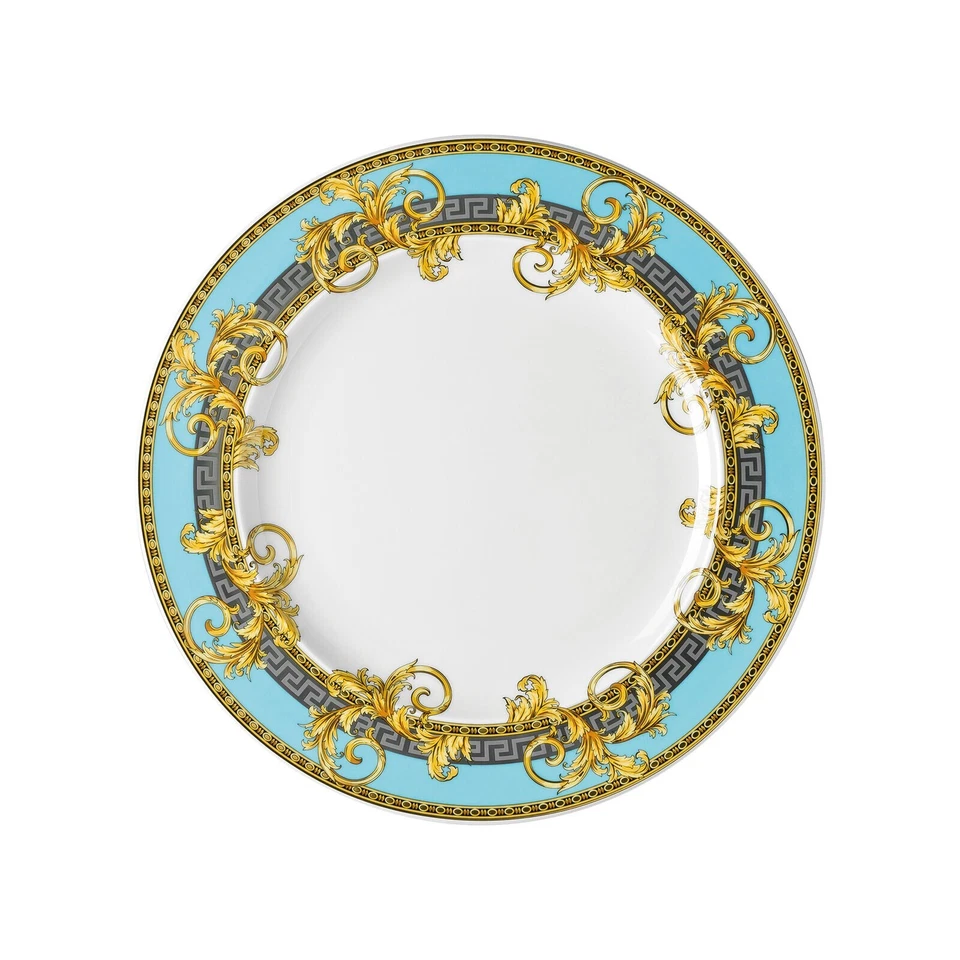 VERSACE BY ROSENTHAL, GERMANY  "PRESTIGE GALA BLUE" DINNER  PLATE, 10 5/8  INCH. - Image 1 of 1