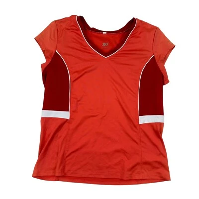 Camiseta TAIL Feminina Laranja Manga Cap Performance Roupa Ativa Tamanho G Elástica - Imagem 1 de 4